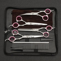 Professional Hair Cutting Scissors Pet Dog Grooming Kits Curved Shears Tool