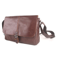 PU Business Vintage Messenger Bag Casual Crossbody Shoulder Bag Sling Bag For Men