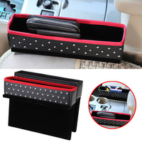 PU Car Seat Catcher Gap Filler Storage Box Cup Holder For Driver