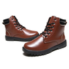Pu High Top Lace Up British Style Ankle Knight Boots