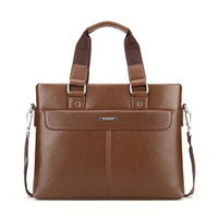 PU Leather Business Briefcase Shoulder Bag Crossbody Bag Handbag Computer Bag For Men