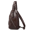 PU Leather Chest Pack Casual Vintage Shoulder Bag Crossbody Bag For Men