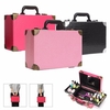 PU Leather Cosmetic Case Storage Vanity Bag Handbag Makeup Organiser With Lock