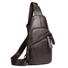 PU Leather Crossbody Bag Solid Casual Shoulder Bag Chest Bag For Men