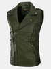 PU Leather Washed Vest