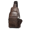 PU Leather Waterproof Chest Bag Casual Vintage Shoulder Crossbody Bag For Men