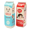 PU Waterproof Milk Box Cosmetic Pouch Pocket Holder Pencil Pen Case Roll Makeup Bag