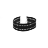 Punk Collar Necklace Silver Heart Flannel Choker Necklace