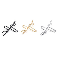 Punk Copper Electrocardiogram Shaped Ear Clip 1pc Earring for Women