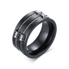 Punk Fashion 10MM Black Stainless Steel Men