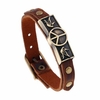 Punk Retro Bracelet Vintage Leather Alloy Bird Bracelet for Men Gift