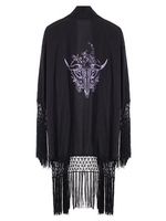 Punk Tassel Printed Long Sleeve Women Cardigans