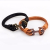 Punk Vintage Men Bracelet Leather Alloy Anchor Bracelet