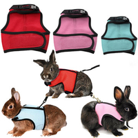 Puppy Mesh Breathe Adjustable Harness Leash Lead Vest Suit Pet Dog Cat Collars