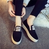 Pure Color Canvas Breathable Lace Up Flat Low Top Casual Shoes