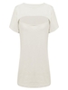 Pure Color Hollow Out Bust Casual Basic Women T-Shirts