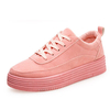Pure Color Lace Up Breathable Casual Flat Sports Trainers Sneakers