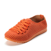 Pure Color Lace Up Comfortable Flat Casual Women Shoes