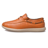 Pure Color Lace Up Soft Sole Flat Casual Driving Loafers For Men