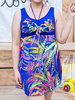 Push Up Sleeveless Bow-knot Floral Printed Breathable Backless Swimdress For Women
