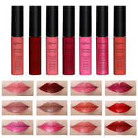 Qibest 15 Colors Matte Lip Gloss Long-lasting Waterproof Kissproof Lipstick Makeup