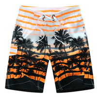 Quick-drying Coconut Trees Printing Board Shorts Casual Losse Polyester Pants For Men