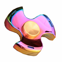 Rainbow Alloy EDC Fidget Spinner Hand Spinner Gadget Tri-Spinner Finger Focus Reduce Stress Gadget