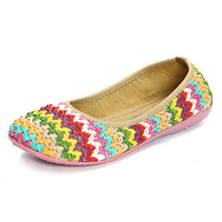 Rainbow Knitting Breathable Soft Sole Flat Casual Shoes