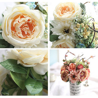 Real Touch Rose Artificial Fake Flowers Plants Bouquet Bridal Party Wedding Home Decor
