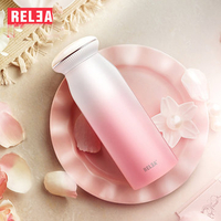 RELEA Shell Portable Heat Insulation Cup Beautiful Packaged Gift Pearl Cover Stainless Steel Bottle