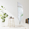 Removable Acrylic Mirror Feather Wall Sticker Bathroom Living Room Home Decor