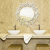 Removable Silver DIY Round Mirror Wall Sticker Gold 3D Decal