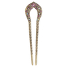 Retro Alloy Hairpin Vintage Flower Rhinestone Hairpin