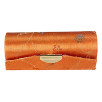 Retro Brocade Embroidered Flower Design Lipstick Case Holder