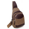 Retro Canvas Chest Bag Patchwork Crossbody Bag Shoulder Bag For Men