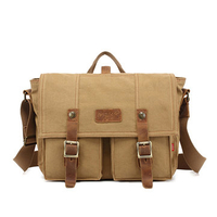Retro Canvas Message Bag Casual Crossbody Bag Shoulder Bag For Men