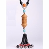 Retro Car Pendant Wood Carved Turquoise Travel Safely Vintage Car Accessories Pendant