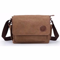 Retro Casual Canvas Crossbody Bag Solid Square Multifunctional Shoulder Bag For Man