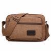 Retro Durable Crossbody Bag Casual Canvas Square Shoulder Bag For Man