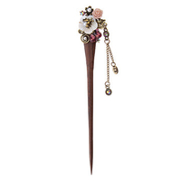 Retro Hair Accessories Rhinestone Crystal Flower Vintage Hairpin