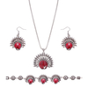 Retro Jewelry Kit Vintage Elk Turquoise Necklace Bracelet Earrings Set