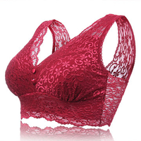 Retro Luxurious Embroidery Angel Cup Sexy Edge Wrapped Chest Lightly Lined Bra