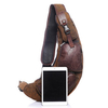 Retro Patchwork Canvas Chest Bag Meniscate Sling Bag Crossbody Bag For Men