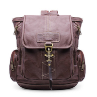 Retro Pumping Belt Women PU Leather Backpack