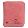 Retro Pumping Buckle Matte Leather Short Wallet