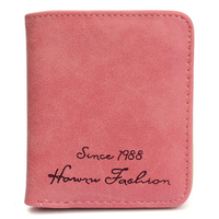 Retro Pumping Buckle Matte Leather Short Wallet