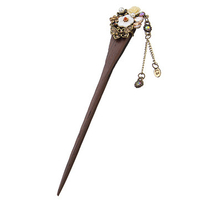 Retro Women Hairpin Butterfly Rhinestone Flower Hairpin