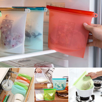 Reusable Silicone Vacuum Food Storage Sealer Bags Wrap Kitchen Fridge Containers
