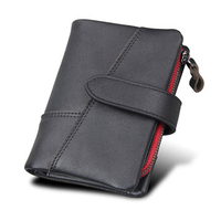 RFID 10 Card Holders Vintage Genuine Leather Coin Bag Casual Wallet For Men