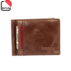 RFID Antimagetic Genuine Leather Bifold Wallet 8 Card Slots Casual Vintage Card Pack Purse For Men